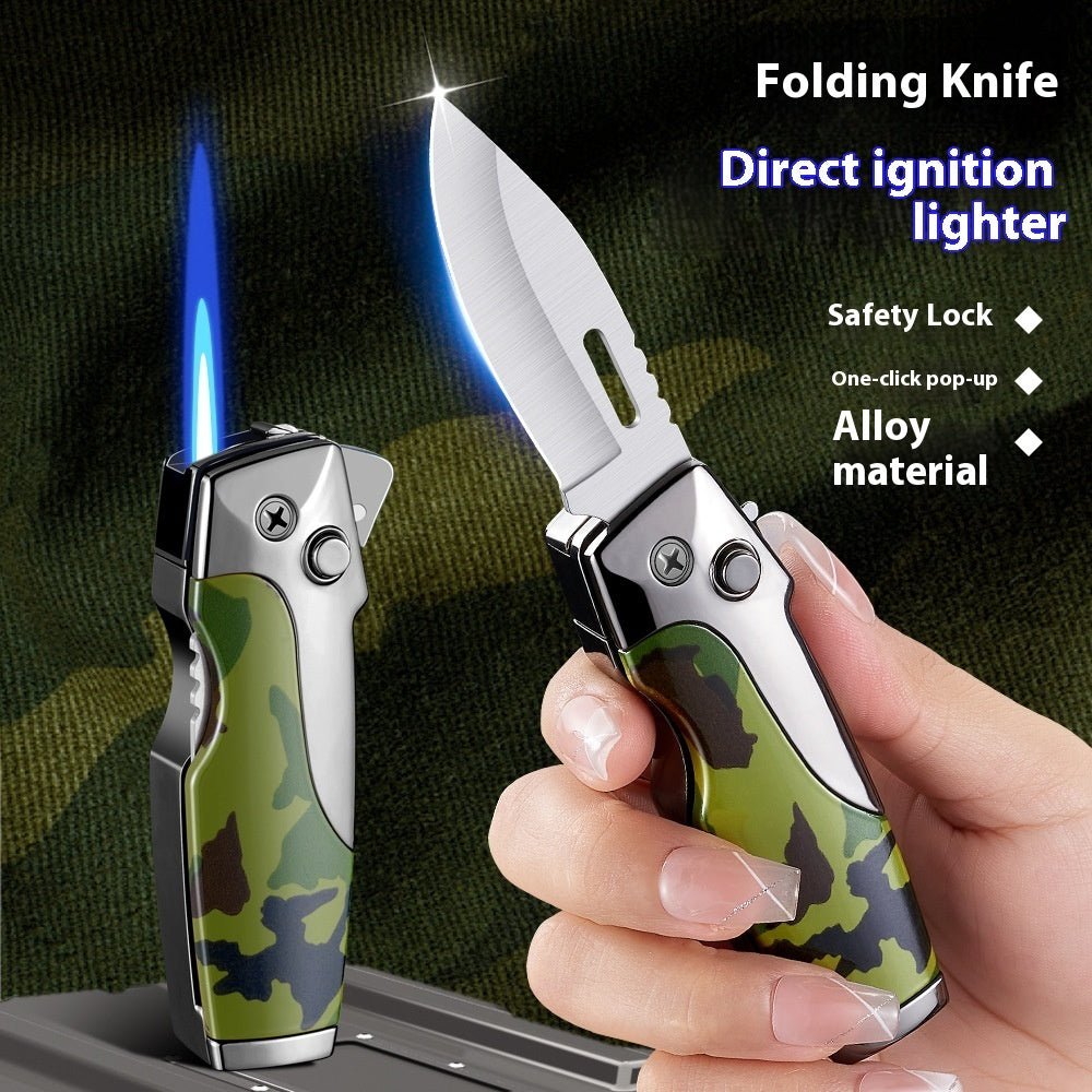 2-in-1 Folding Knife & Lighter